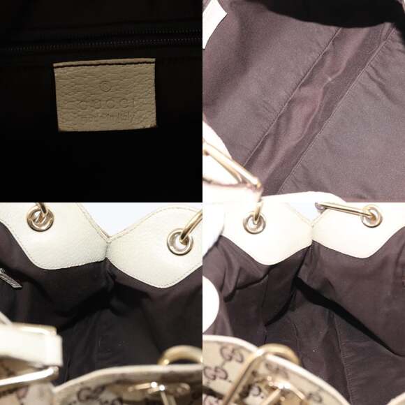GUCCI GG Canvas Tote Bag Beige Gold - Picture 11 of 12